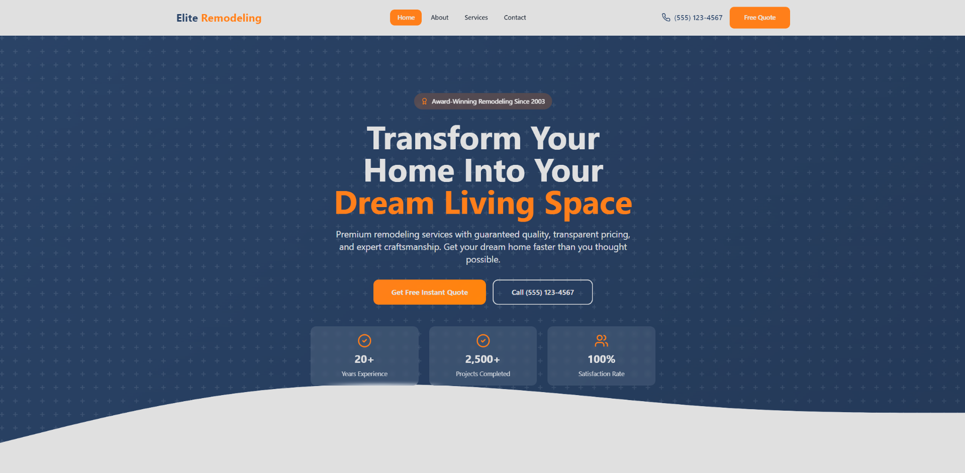 Elite Remodeling professional website design for Home Remodeling Services in Nationwide - Lead generation web design case study